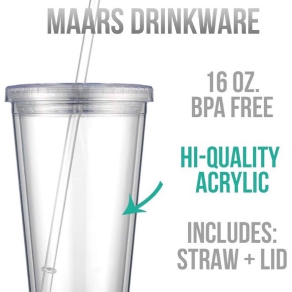 Personalized cups with straw. Super cute ❤️ - Picture 2 of 3